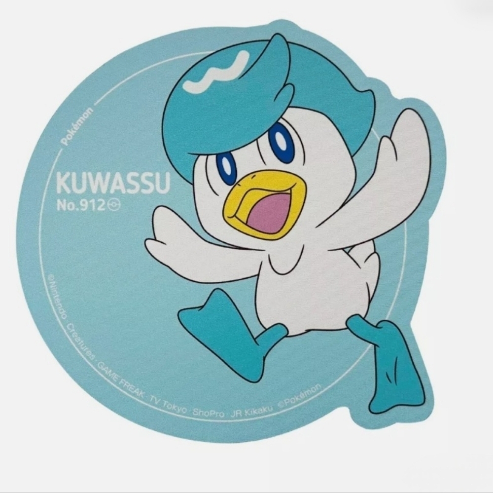 Pokemon Quaxly Kuwassu Blue White Mouse Pad